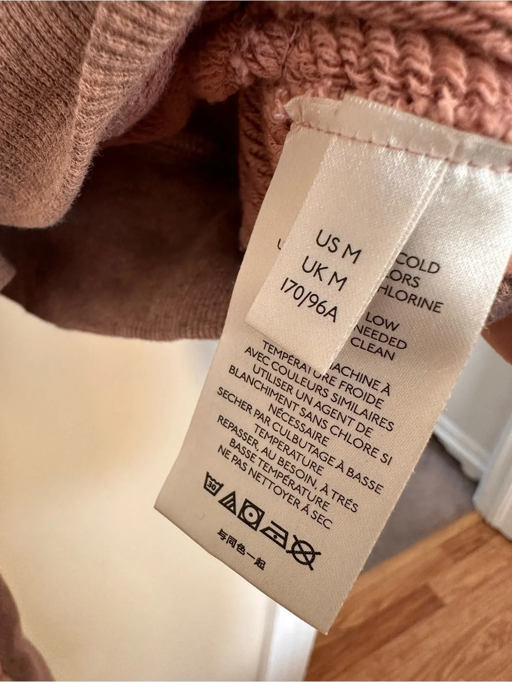 Free People Dusty Rose Wrap-Style V-Neck Sweater Size Medium